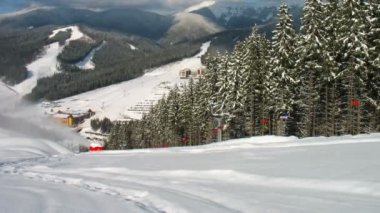 Dağlar Timelapse teleferik Panorama