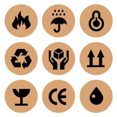 Cardboardvectoriconssetcollection