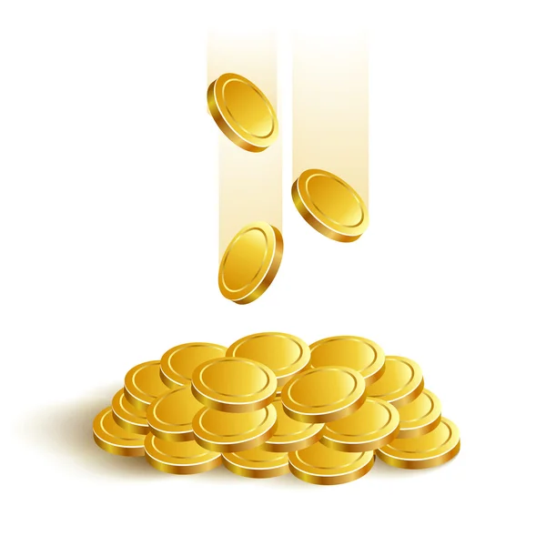 Goldcoinsvectoreps — Wektor stockowy
