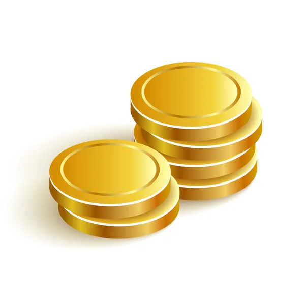 Goldcoinsvectoriconepspaymenttwo — Stok Vektör