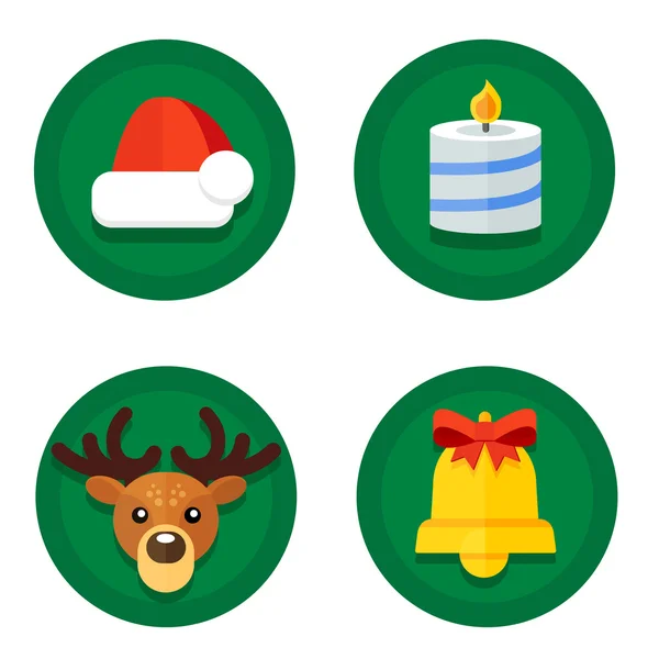 Newyearflaticons14 — Stockový vektor