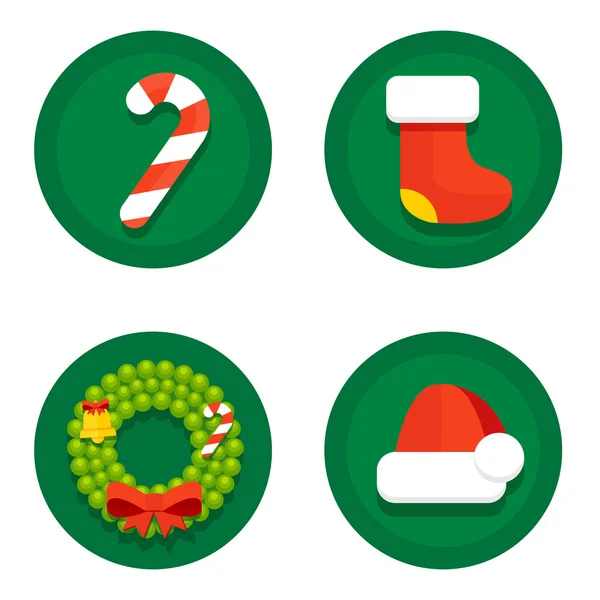 Newyearflaticons15 — Stockvector