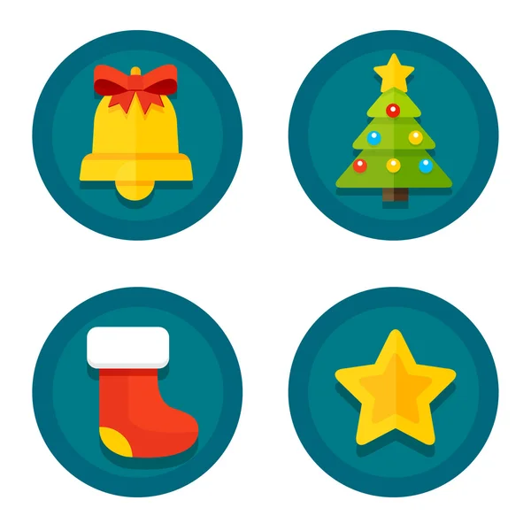 Newyearflaticons17 — стоковий вектор