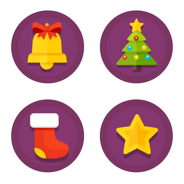 Newyearflaticons23 — Wektor stockowy