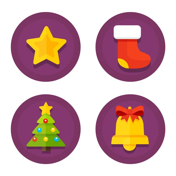 Newyearflaticons24 — Wektor stockowy