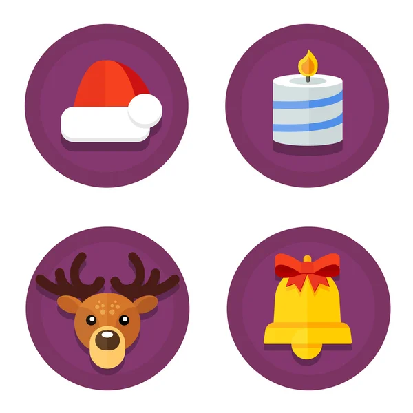 Newyearflaticons26 — Stok Vektör