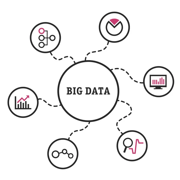 Bigdatavectorilustración — Archivo Imágenes Vectoriales