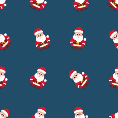 Patternvectorsantablue02