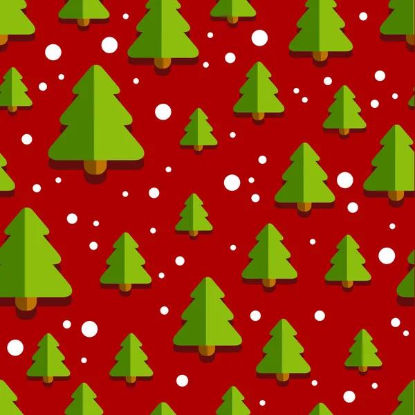 Christmastreepatternbackgroundred — Stock vektor