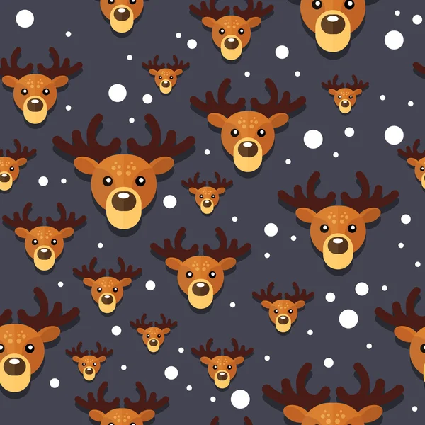 Deerxmaspatternbackgroundvectorblack02 — Stockový vektor