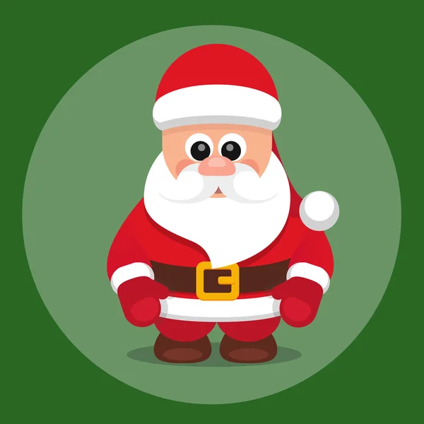 Santaclausvectorflatgreen — Wektor stockowy