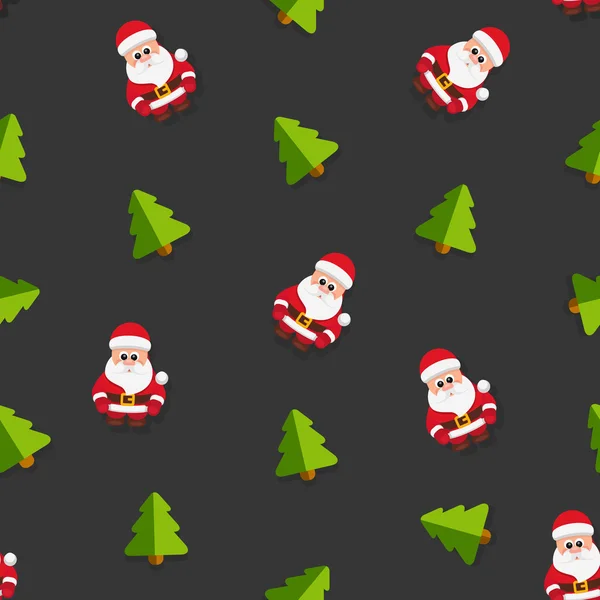 Patternsantachristmastreebackground — Stockvektor