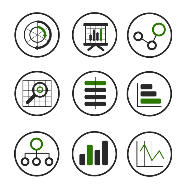 BigDataIconsCollectionSet 01 — Vector de stock