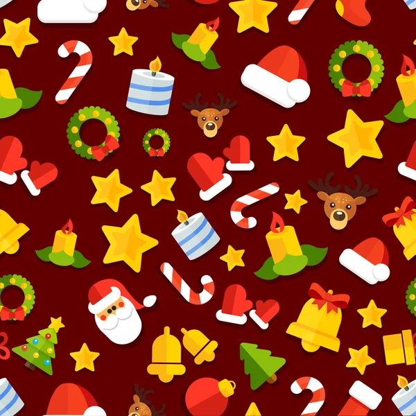 NYChristmasPatternVectorFlatBackground02 — Stock Vector