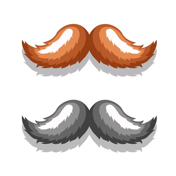 Vectorimagemustacheblackbrown — Vector de stock