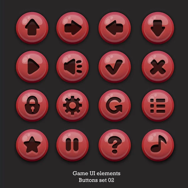 Boutons pour GameUiSet02 — Image vectorielle