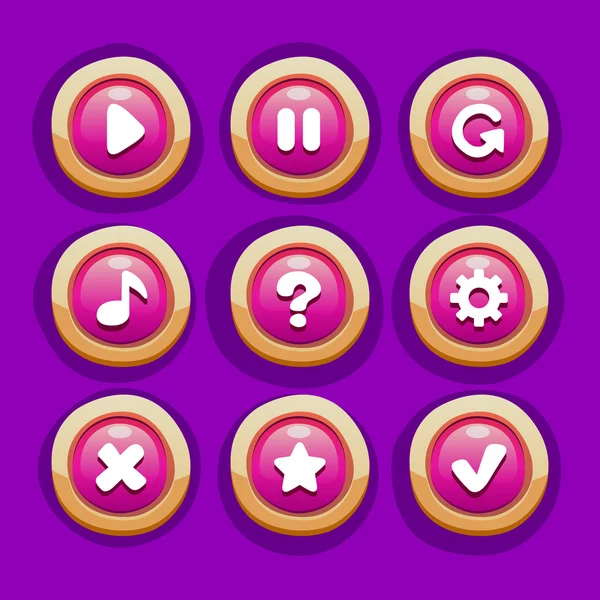 Buttongameuivector02 — Stockvector