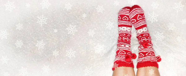 Noel arkaplanı, Noel Kırmızı Çoraplı Ayaklar