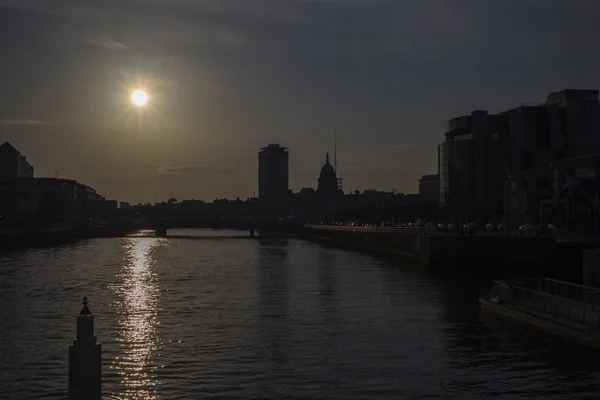 Skyline von Dublin City — Stockfoto