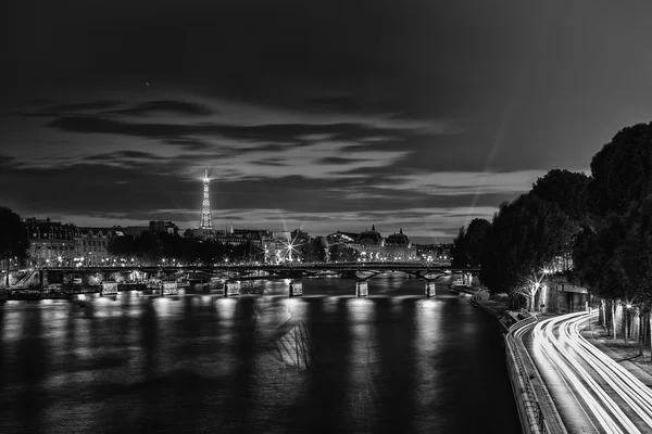 Długich ekspozycji z Paryża z Pont Neuf (czarno-biały) Zdjęcia Stockowe bez tantiem