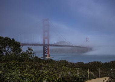 Golden Gate Bridge Over The Mist clipart