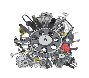 Birçok görüntüler yedek parça