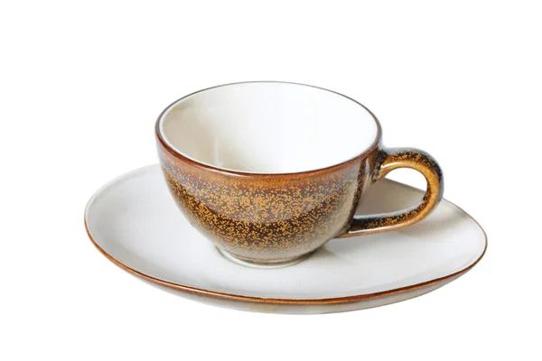 Coffee cup and beans on a white background — Stock Photo, Image