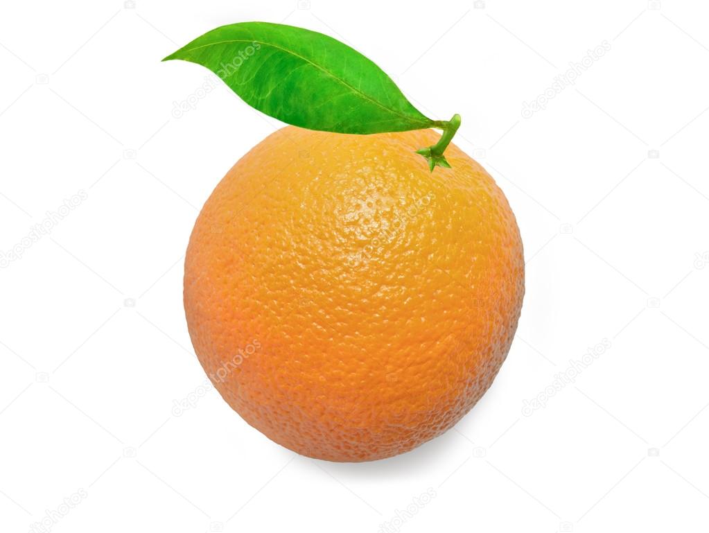 Orange fruit isolated on white background Clipping Path