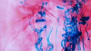 Renk damla su hareket içinde. Girdap gibi mürekkep. Su altında ipeksi mürekkep bulutu. Renkli mürekkep su damla mürekkep.