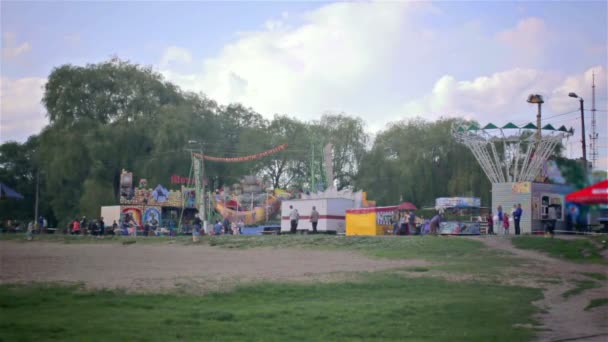 Time lapse se av nöjesparken — Stockvideo