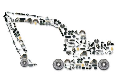 spare parts for truck or excavator clipart