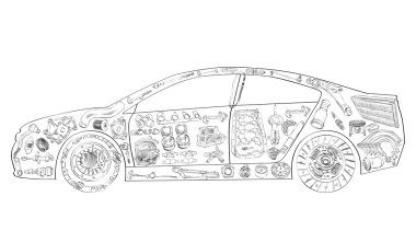 Binek otomobil yedek parça.