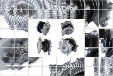 Birçok resim soğutma Fan debriyaj motor