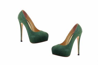 Kadın yüksek topuklu ayakkabılar beyaz arka plan üzerinde