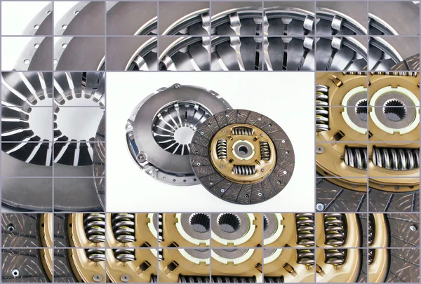 Clutch disc kit car on a white background — Stock Photo, Image