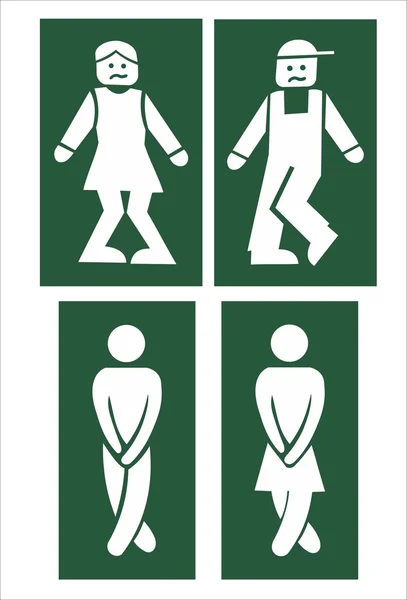 Panneaux de toilette - vecteur — Image vectorielle