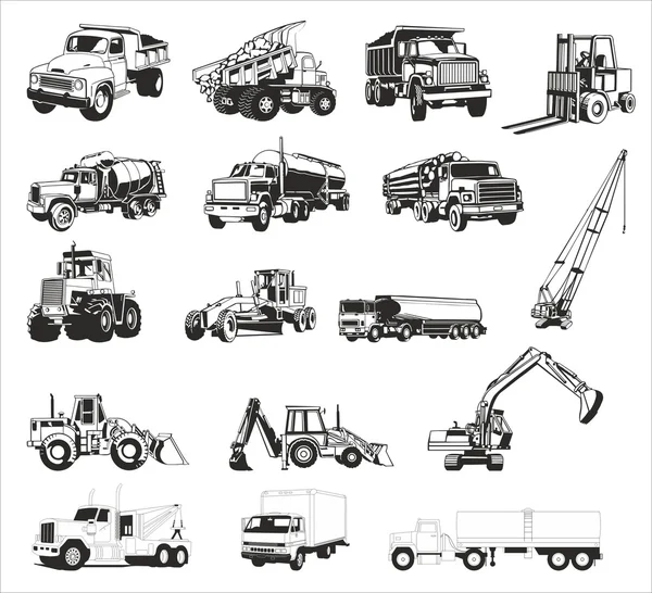 Veículos de construção - recolha de vectores —  Vetores de Stock