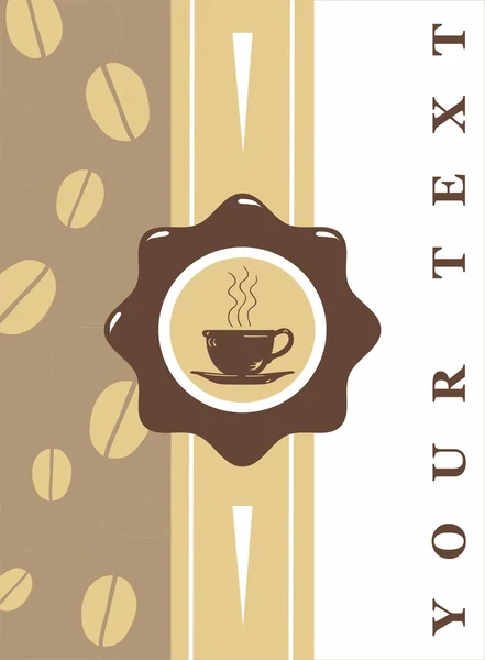 Ilustracja kawa projekt z miejsca dla tekstu — Wektor stockowy