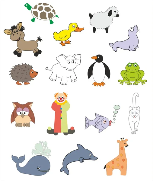 Cartoon vector animals — Stock Vector