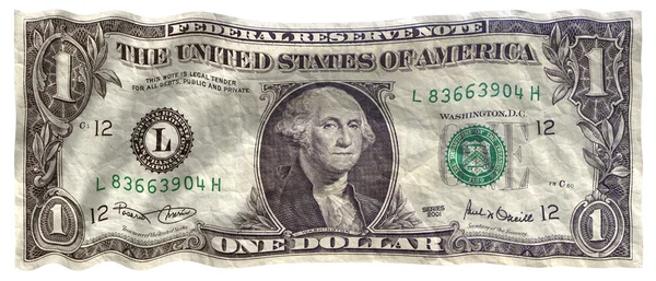 Pływające nas jeden Dolar banknotów walut — Zdjęcie stockowe