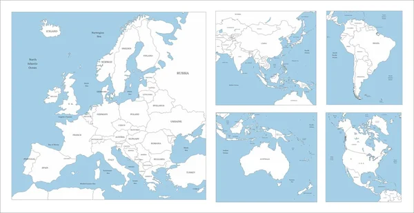 Mapas vetoriais elegantes — Vetor de Stock