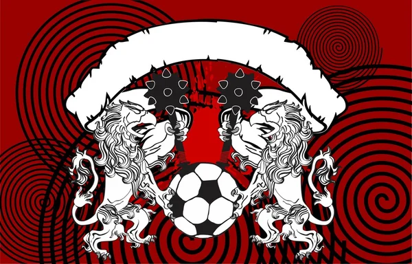 Gryphon fotboll crest background6 — Stock vektor