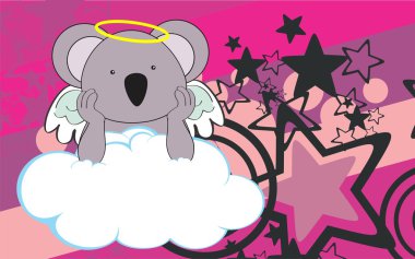 tatlı melek koala çizgi film arka plan