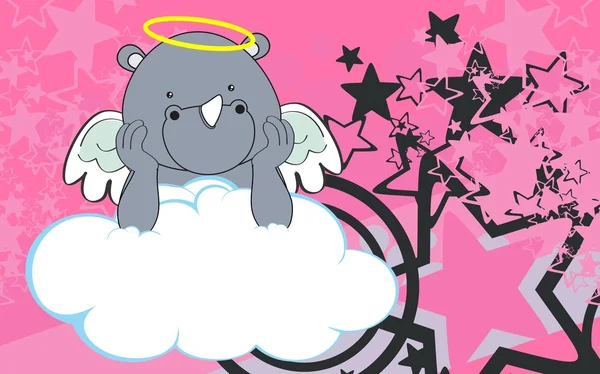 tatlı melek gergedan arka plan çizgi film