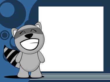 komik Rakun duygu çerçeve arka plan