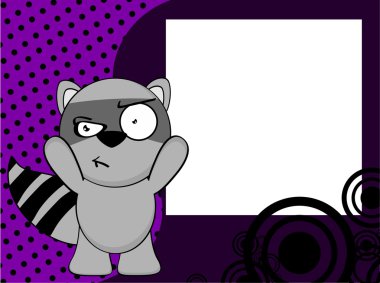 komik Rakun duygu çerçeve arka plan