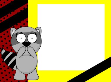 komik Rakun duygu çerçeve arka plan