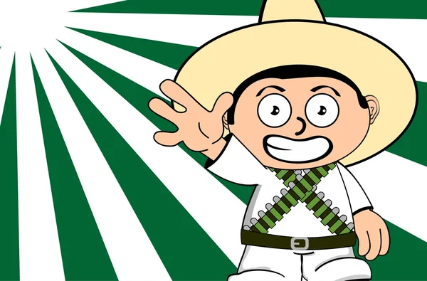 Mexické Andym kreslený výraz pozadí — Stockový vektor