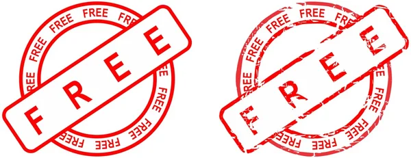 Cercle rouge timbre jeu de mots gratuit — Image vectorielle