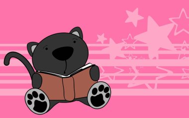 şirin bebek panter çizgi filmi vektör formatında kitap arkaplanı tutuyor